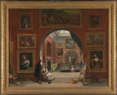 Interieur van de Britse Instelling Oude Meester Tentoonstelling, Zomer 1832 door Alfred Woolmer